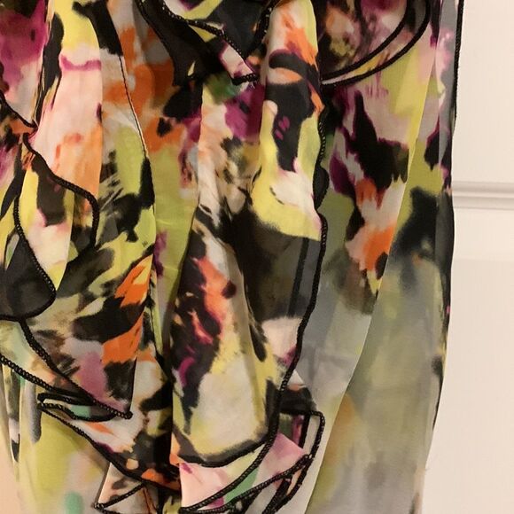 Emma & Michelle size 12 sleeveless belted floral lined dress - Picture 4 of 11